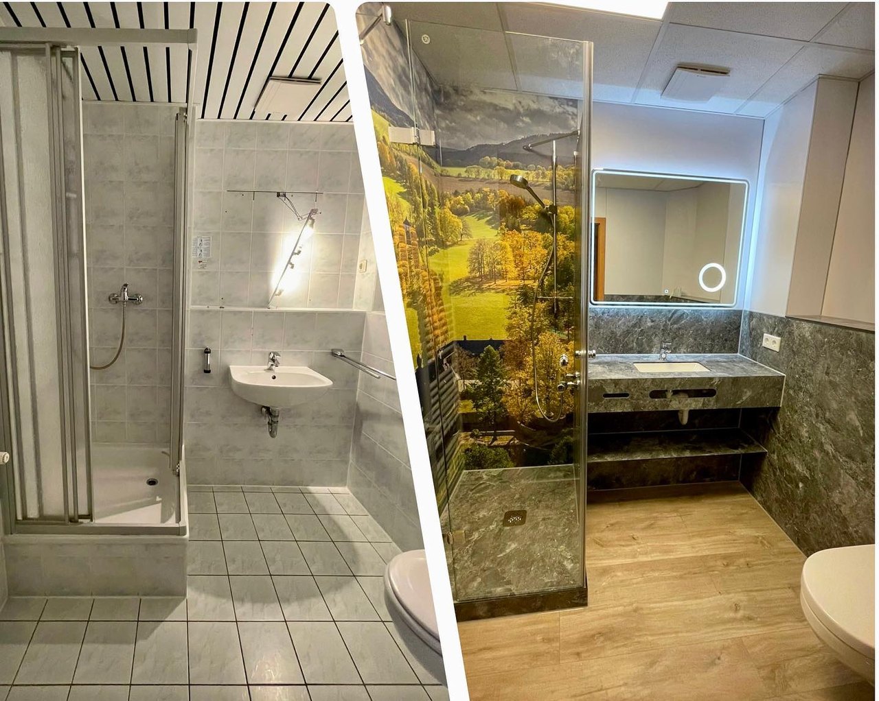 Veraltetes Bad mit Sanierungsbedarf